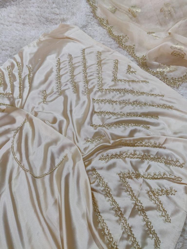 Organza foil partywear saree - Saffronfashionindia