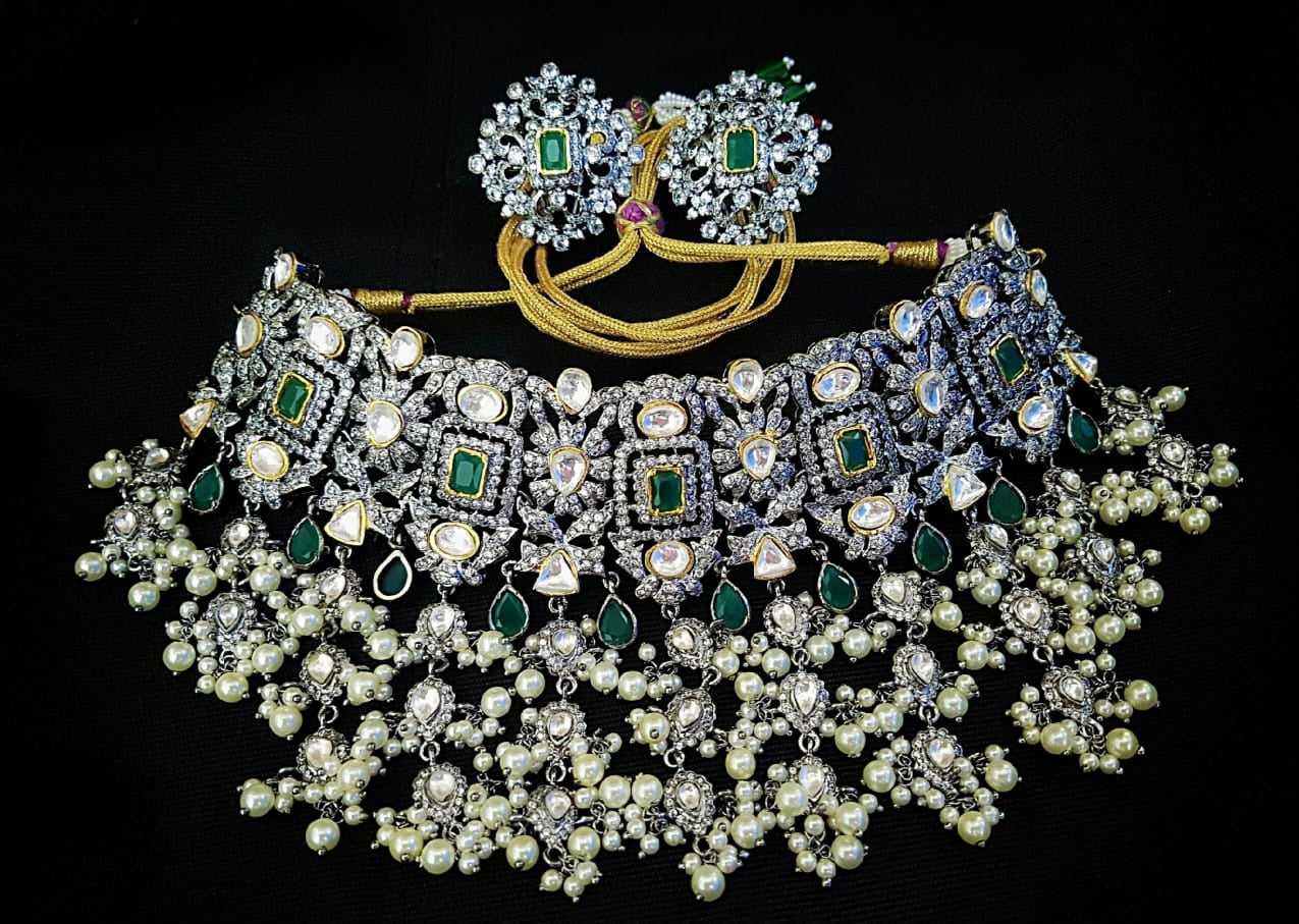 Senorita choker set - Saffronfashionindia