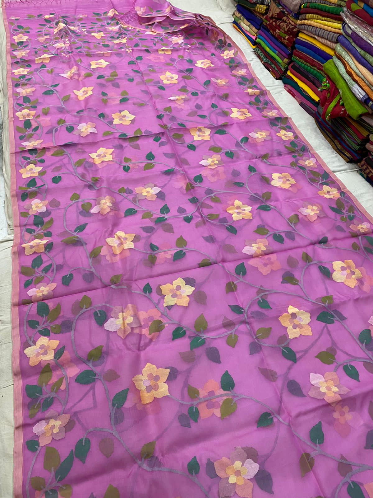 Onisha jamdani saree - Saffronfashionindia