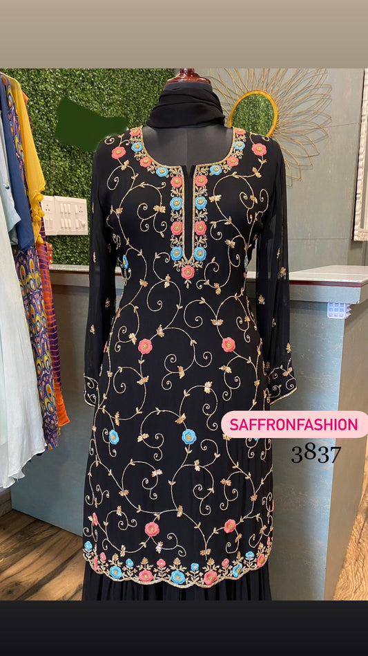 Nivasha gorgette Kurti dress - Saffronfashionindia