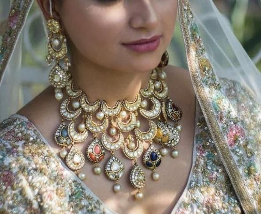 Navratri inspired necklace set - Saffronfashionindia