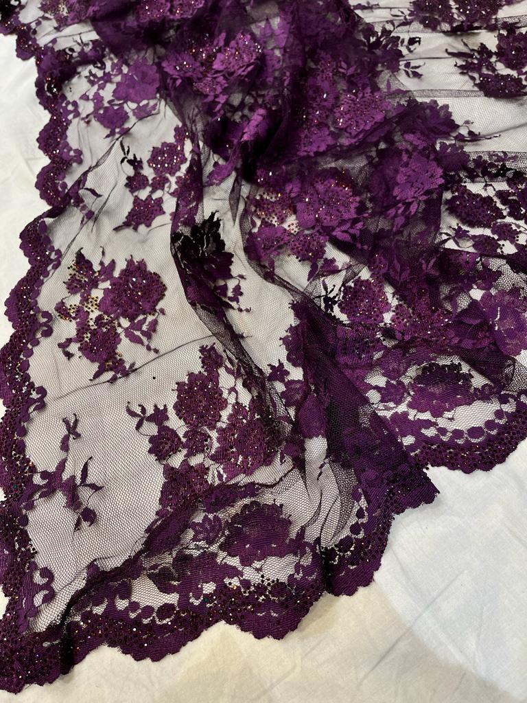Lacy Swarovski saree - Saffronfashionindia