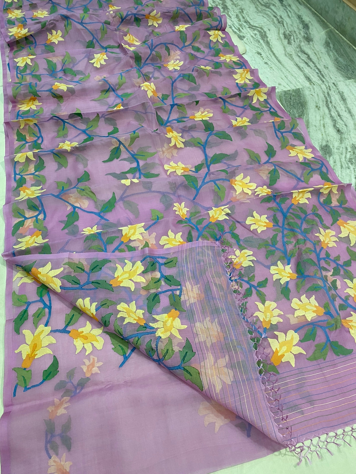 Omkara jamdani saree - Saffronfashionindia