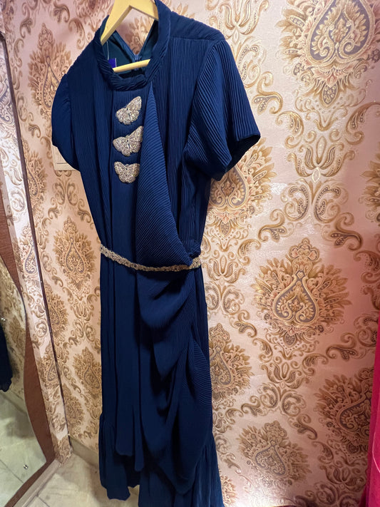 Ninza crepe gown - Saffronfashionindia