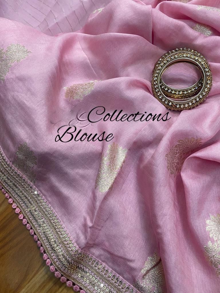 Tiara organza striped saree - Saffronfashionindia