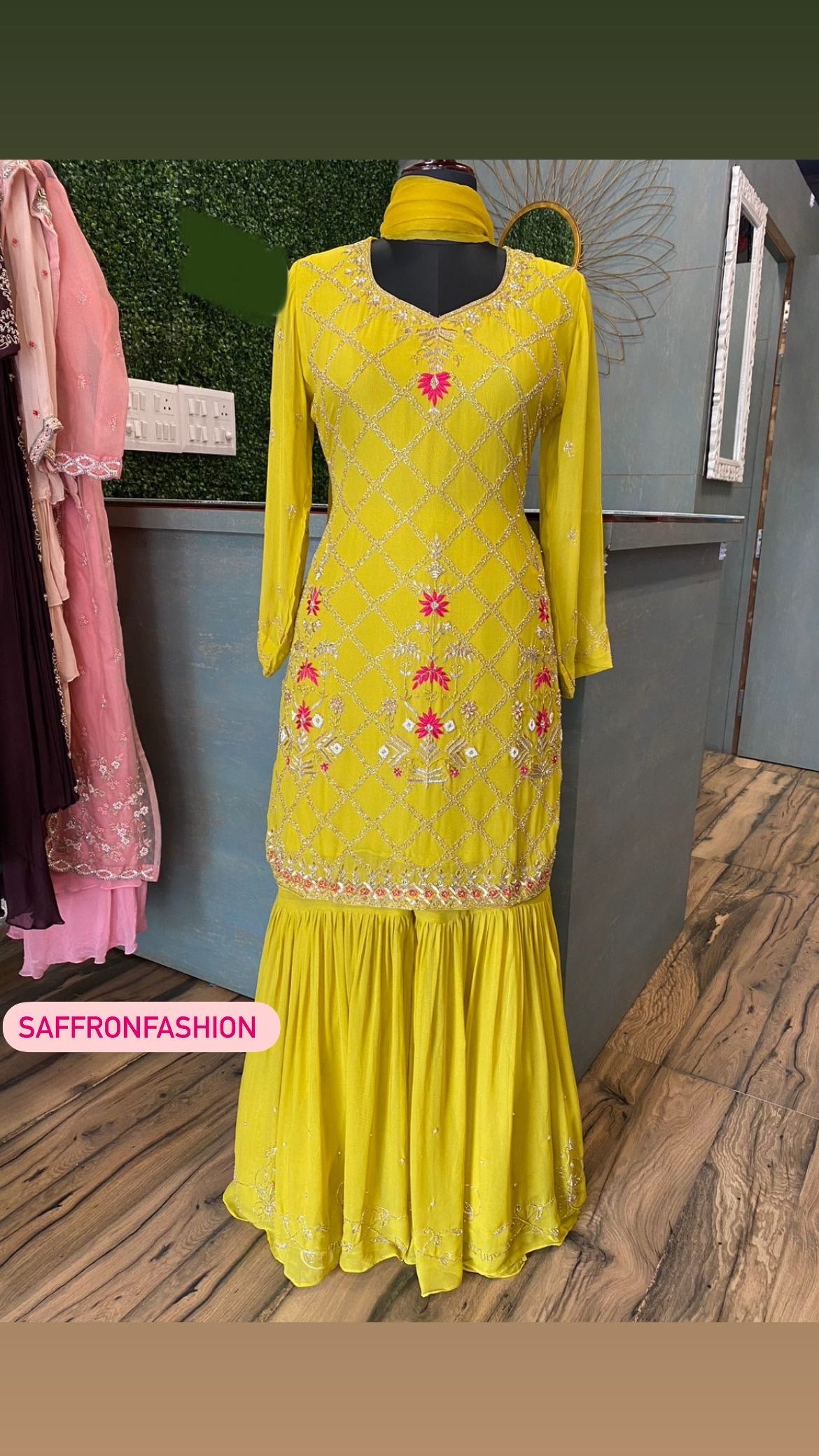 Yani gharara dress - Saffronfashionindia