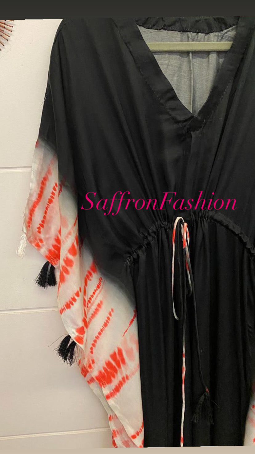 Black beauty kaftan - Saffronfashionindia