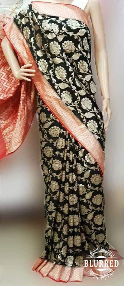 Limia gorgette saree/Indian saree/traditional saree - Saffronfashionindia