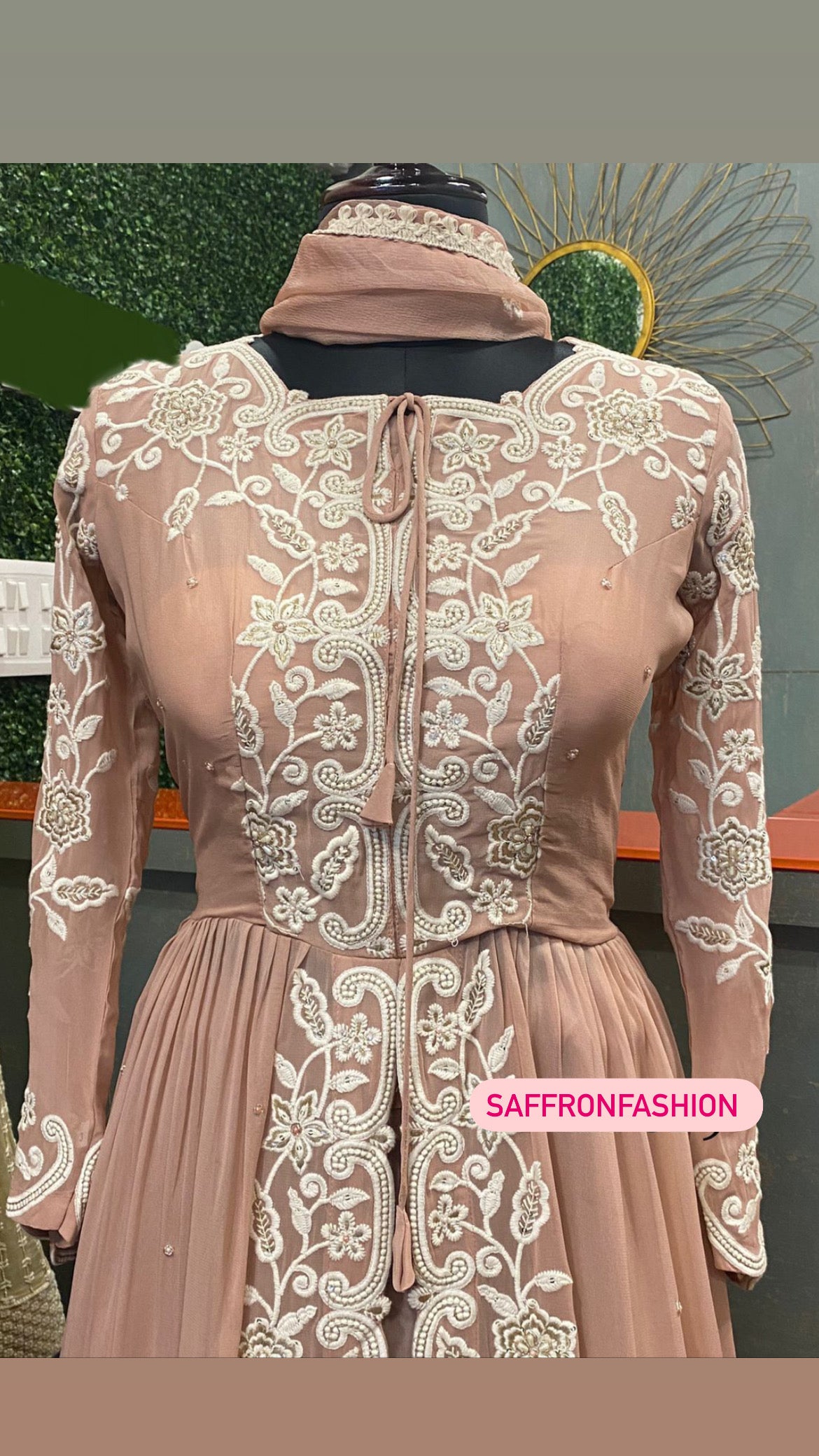Reception long celebrity gown - Saffronfashionindia
