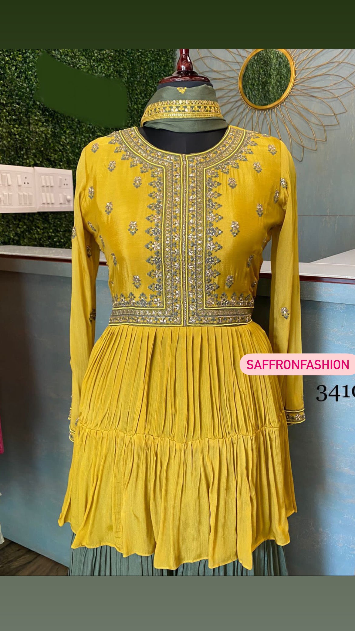 Yuvika peplum sequence dress - Saffronfashionindia