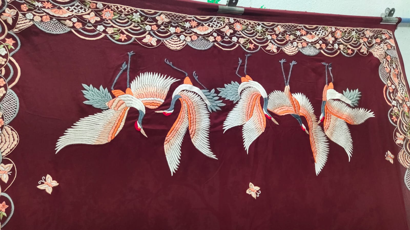 Riman crepe Parsi gara saree SaffronFashion