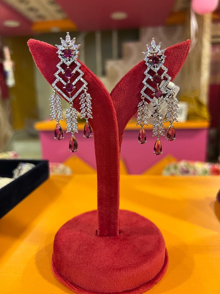 Vinisha cocktail earrings - Saffronfashionindia