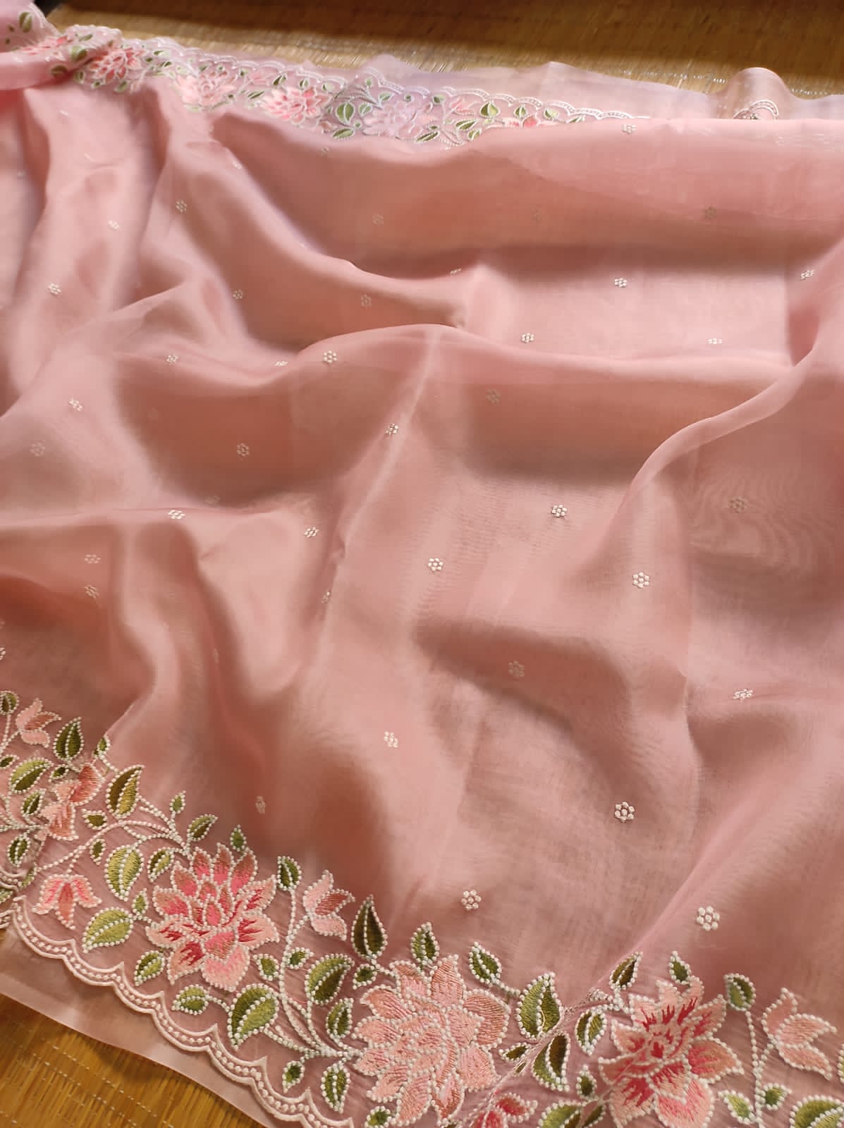 Hanisha organza silk saree - Saffronfashionindia