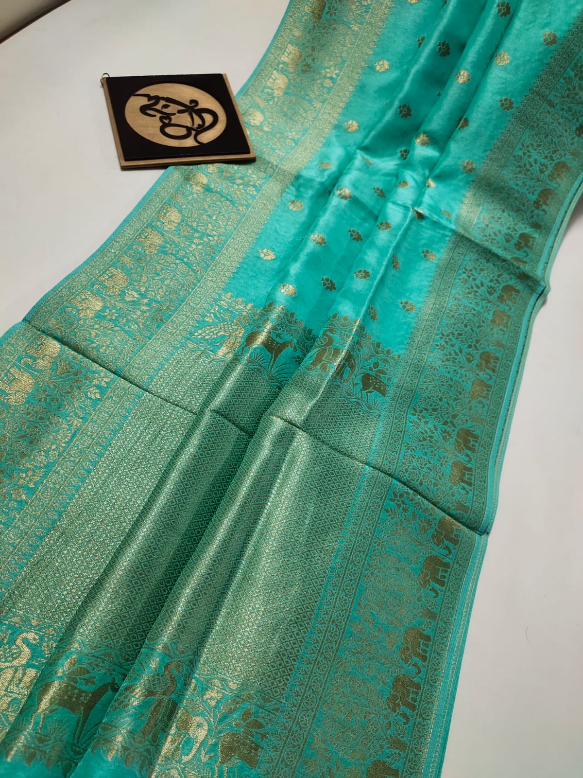 Gauri banarsi moonga saree - Saffronfashionindia