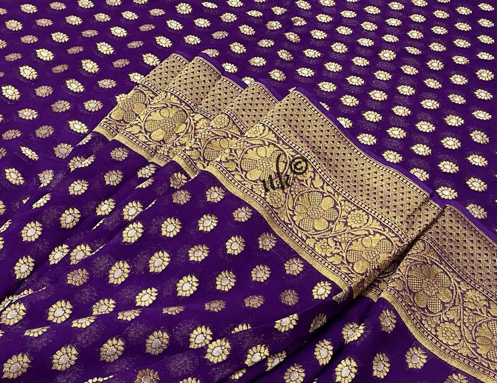 Vanis georgette saree - Saffronfashionindia
