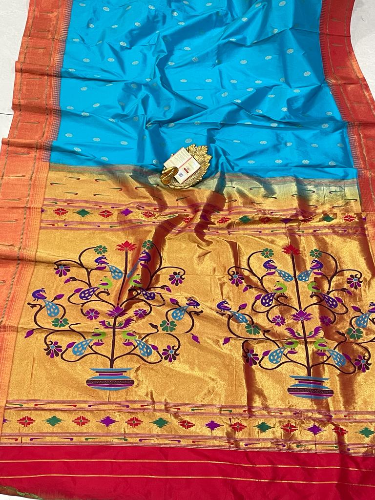 Danish Paithani inspired saree - Saffronfashionindia