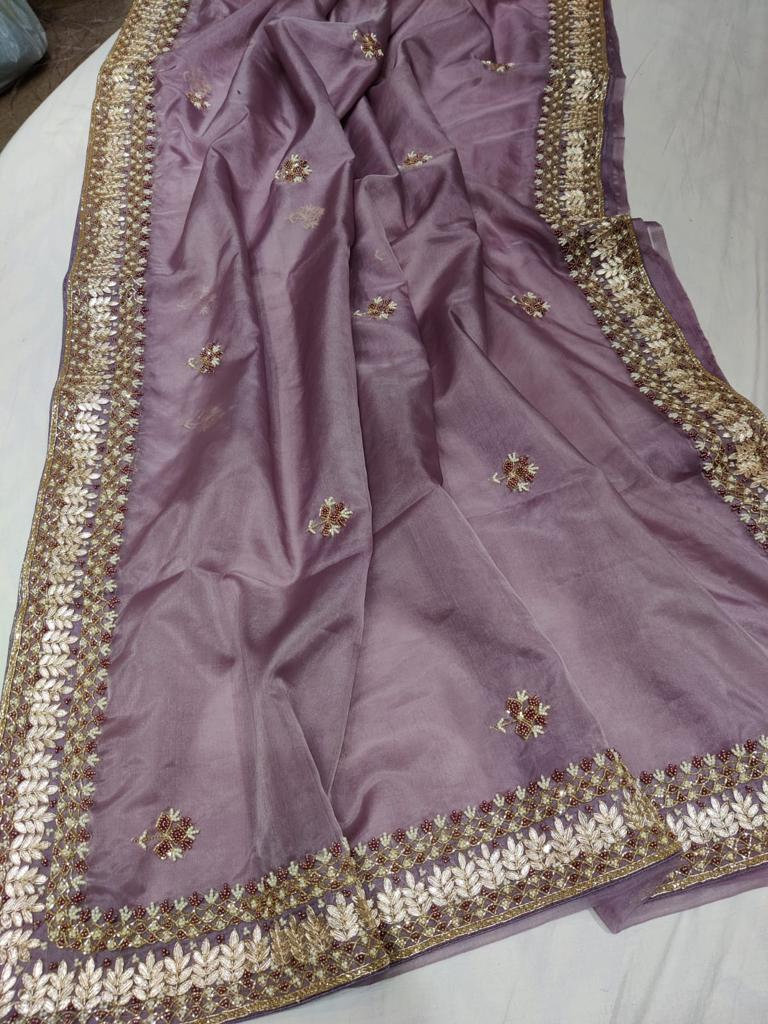 Rivaaz gottapatti saree/Pearl saree - Saffronfashionindia