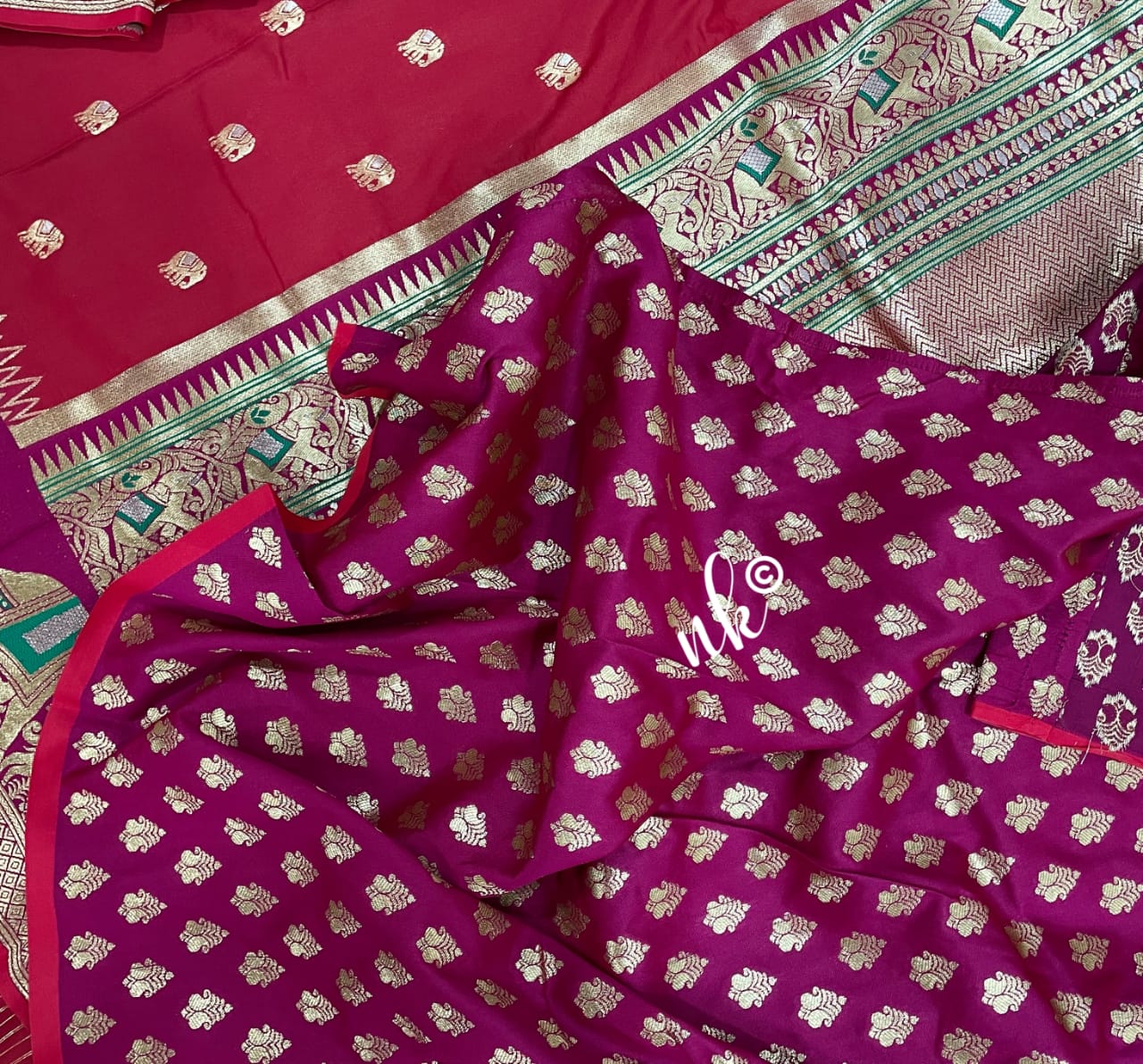 Gadwal banarsi saree - Saffronfashionindia
