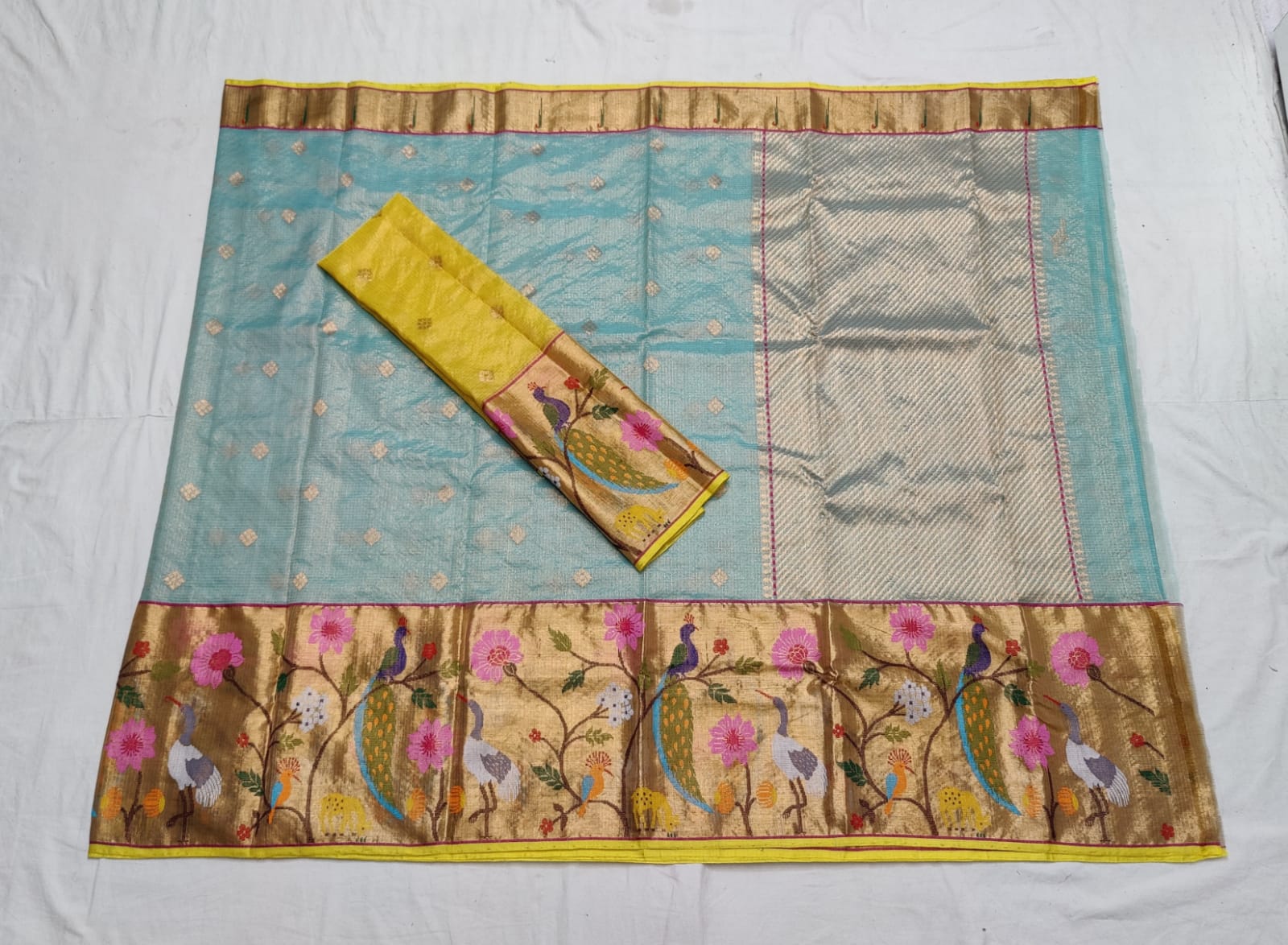 Sushmaraj tissue zari kota saree - Saffronfashionindia