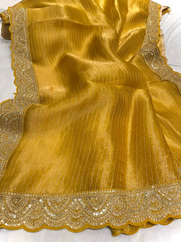 Rangvana tissue kanjeevaram saree - Saffronfashionindia