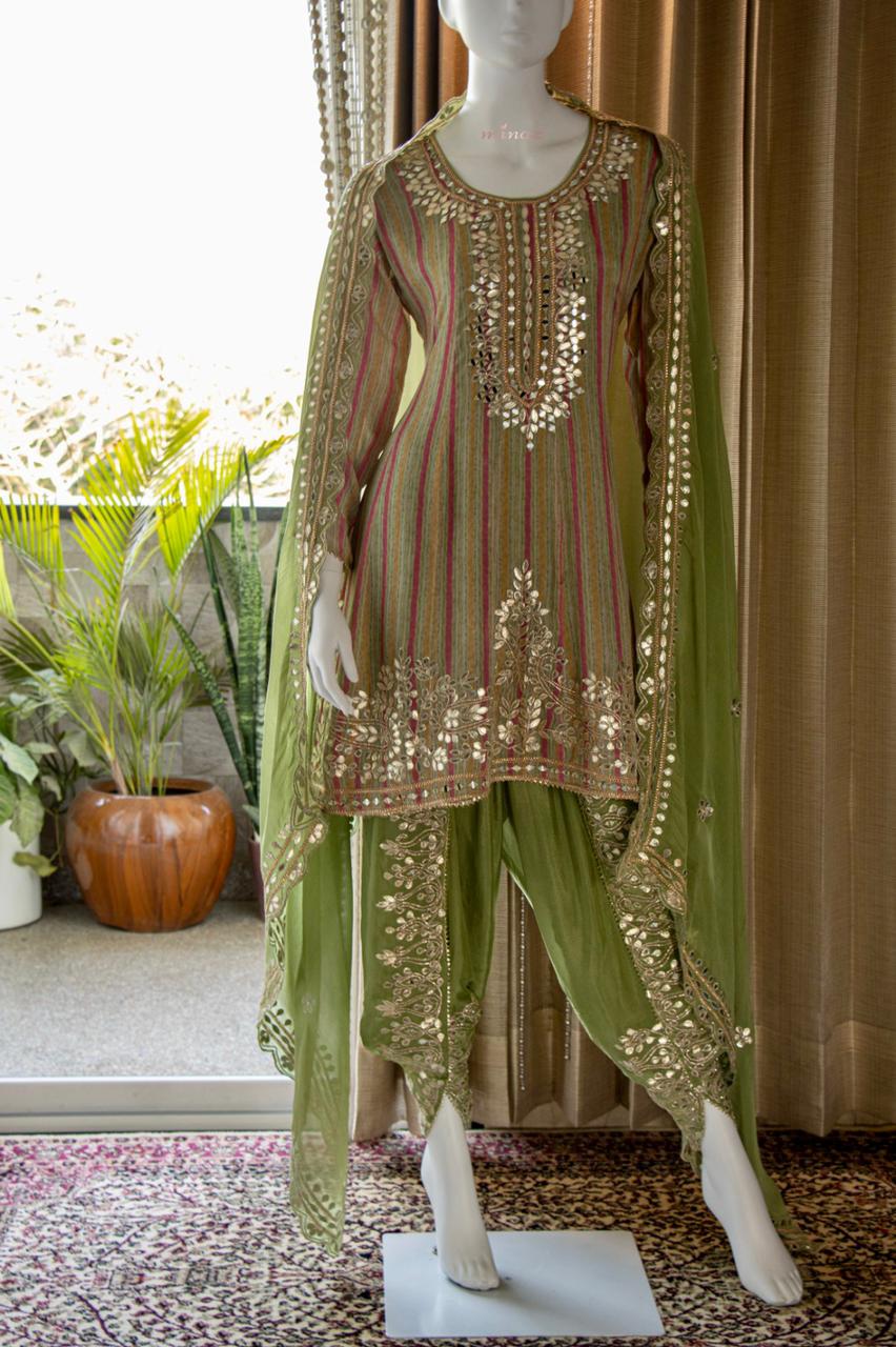 Lisa Anarkali dhoti dress - Saffronfashionindia