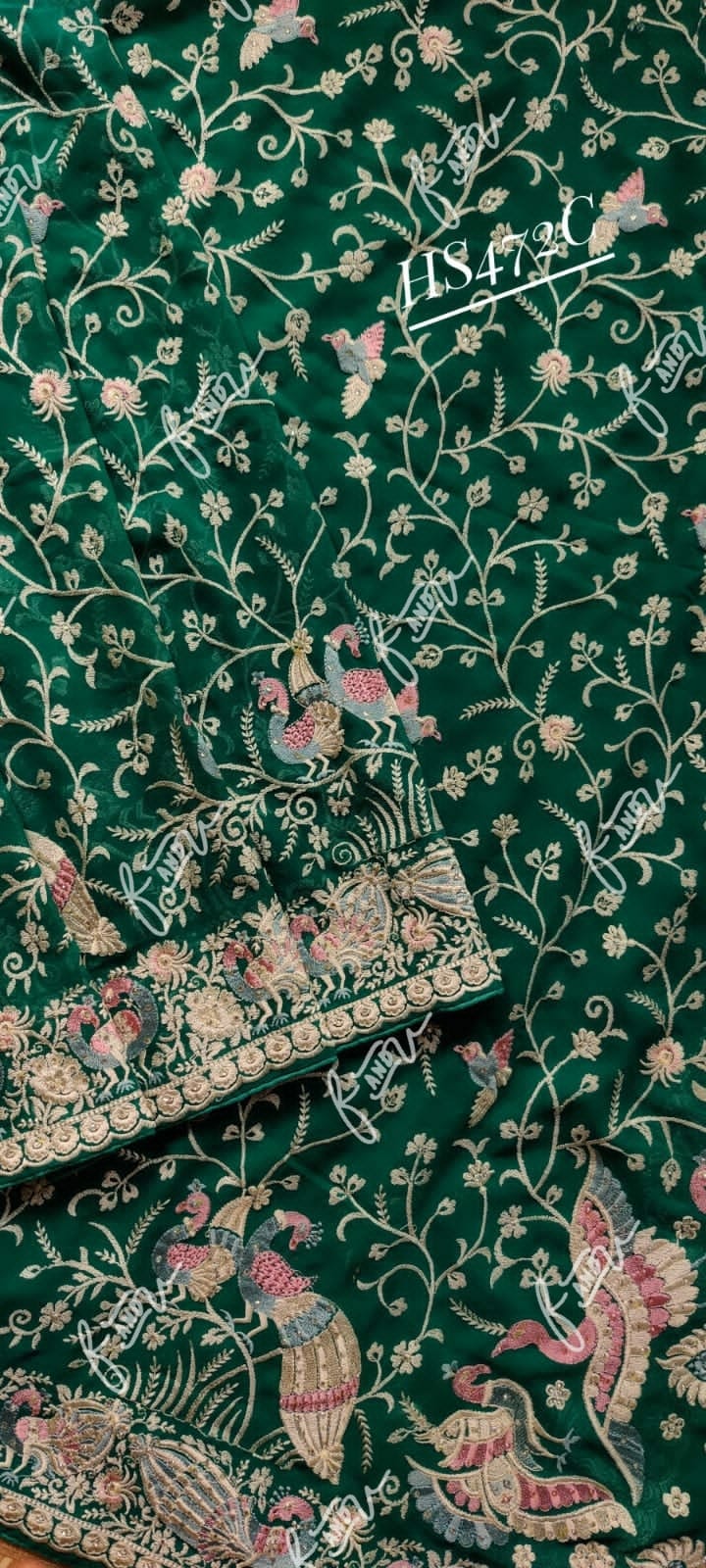 Parsi inspired embroidery saree/heritage saree - Saffronfashionindia