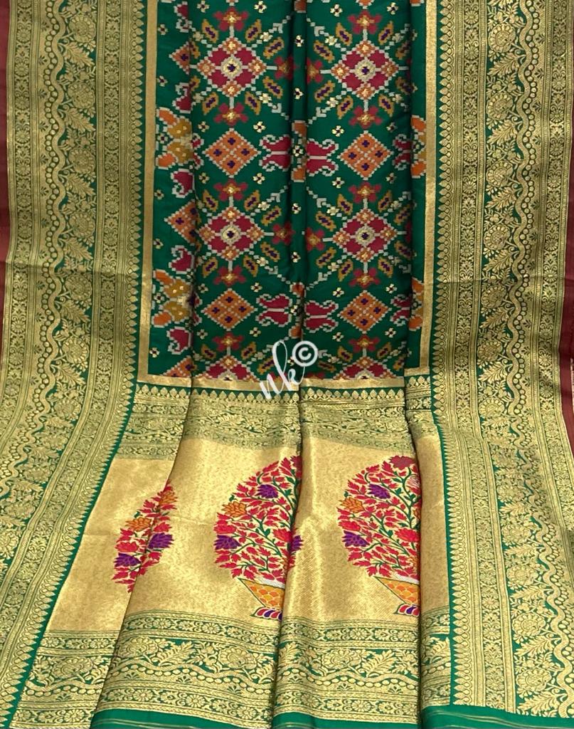 Meenakari patola saree - Saffronfashionindia