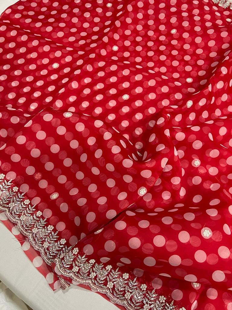 Falecia moti jarkan saree - Saffronfashionindia