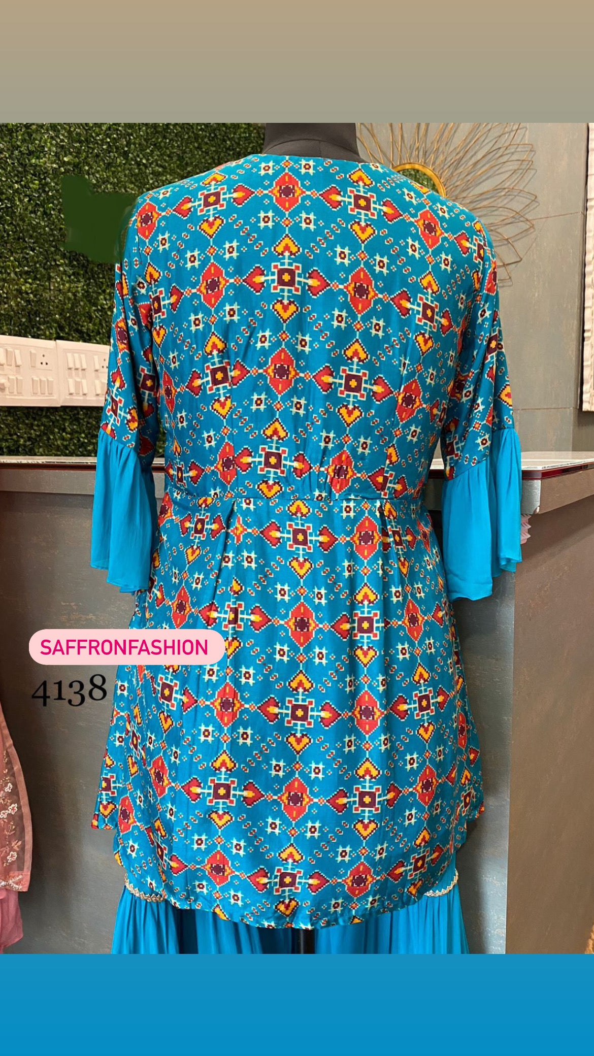 Firoza peplum kurta set - Saffronfashionindia