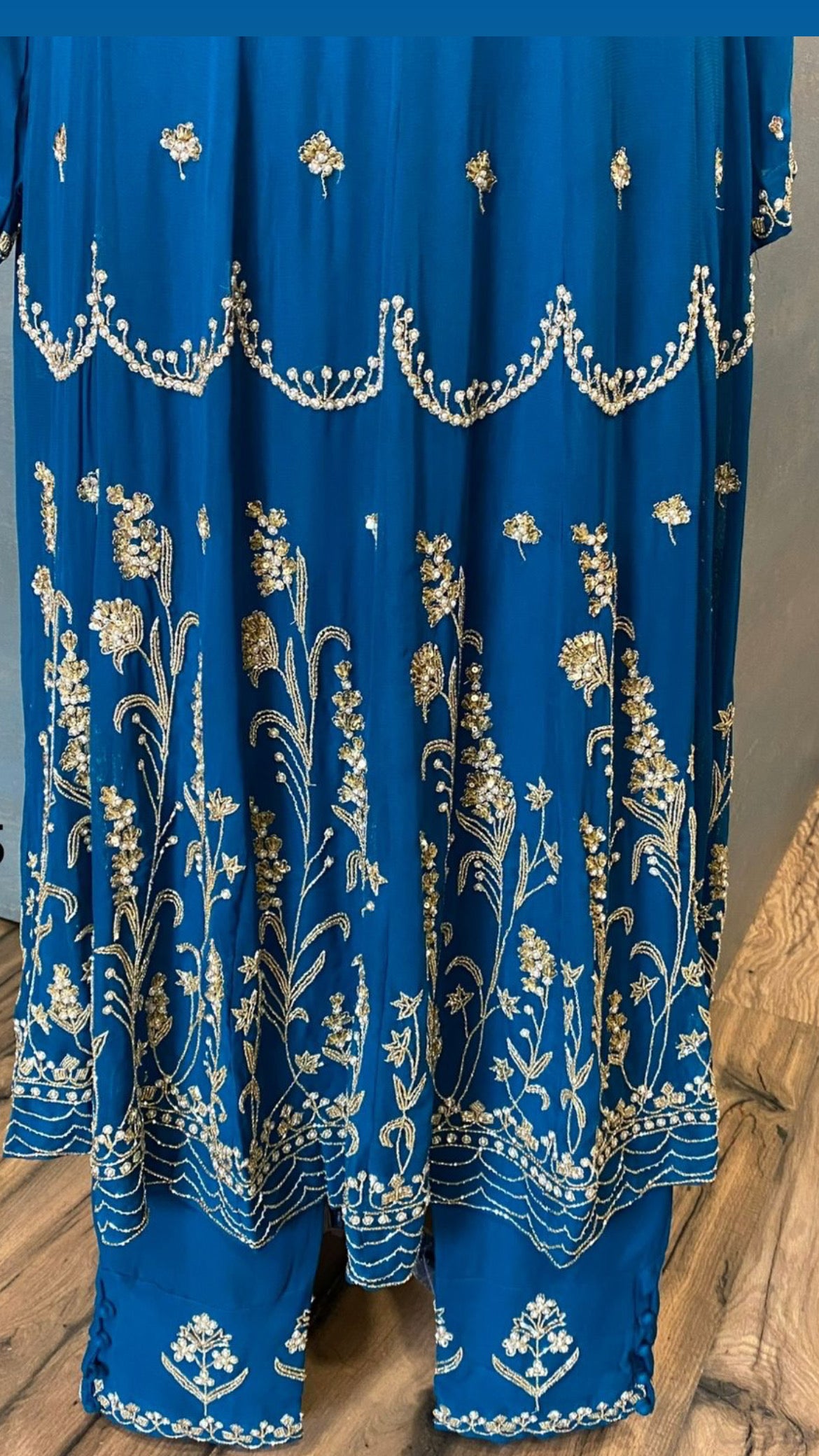 Numisha gorgette Indian dress - Saffronfashionindia