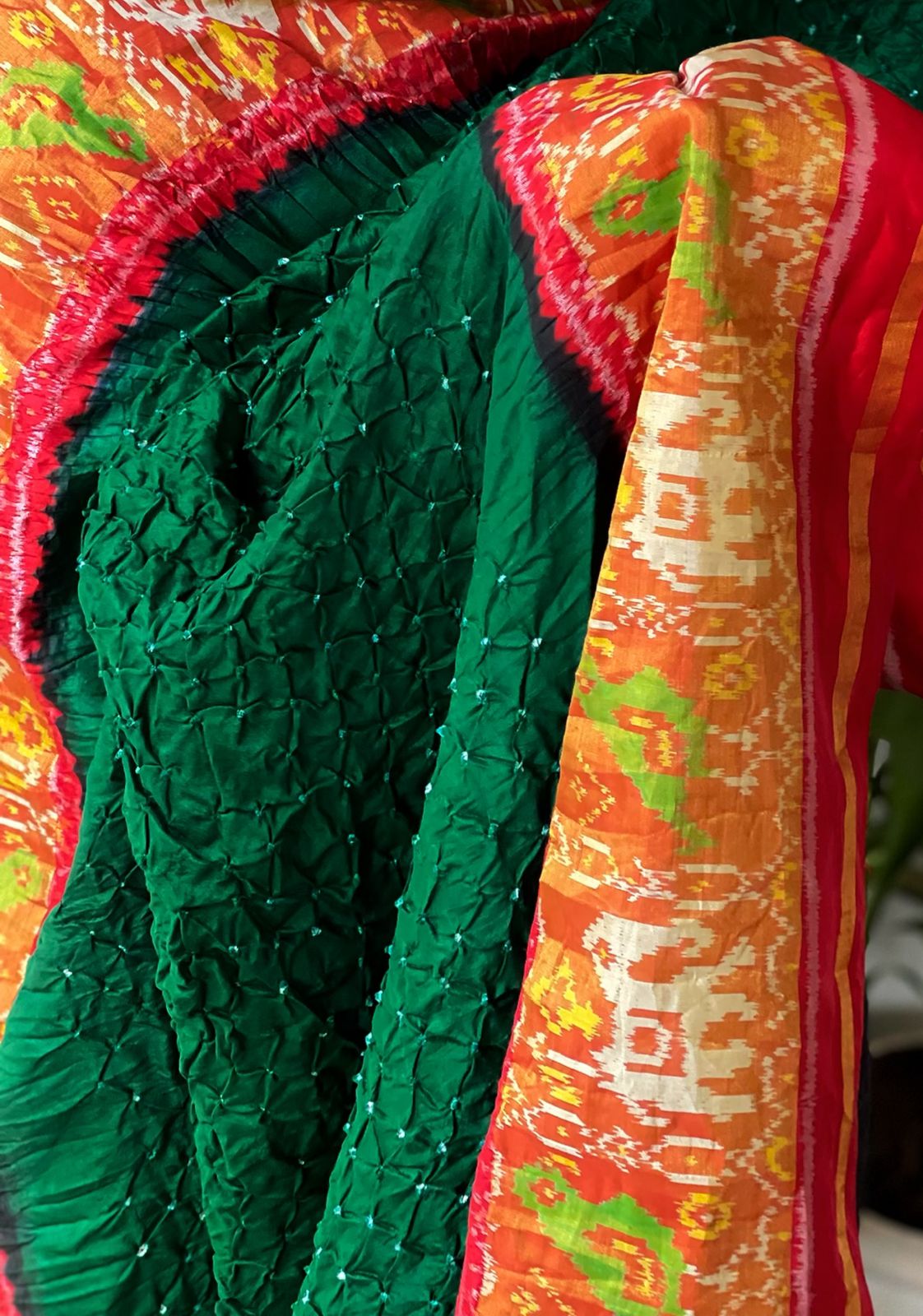 Singuri bandhani dupatta - Saffronfashionindia