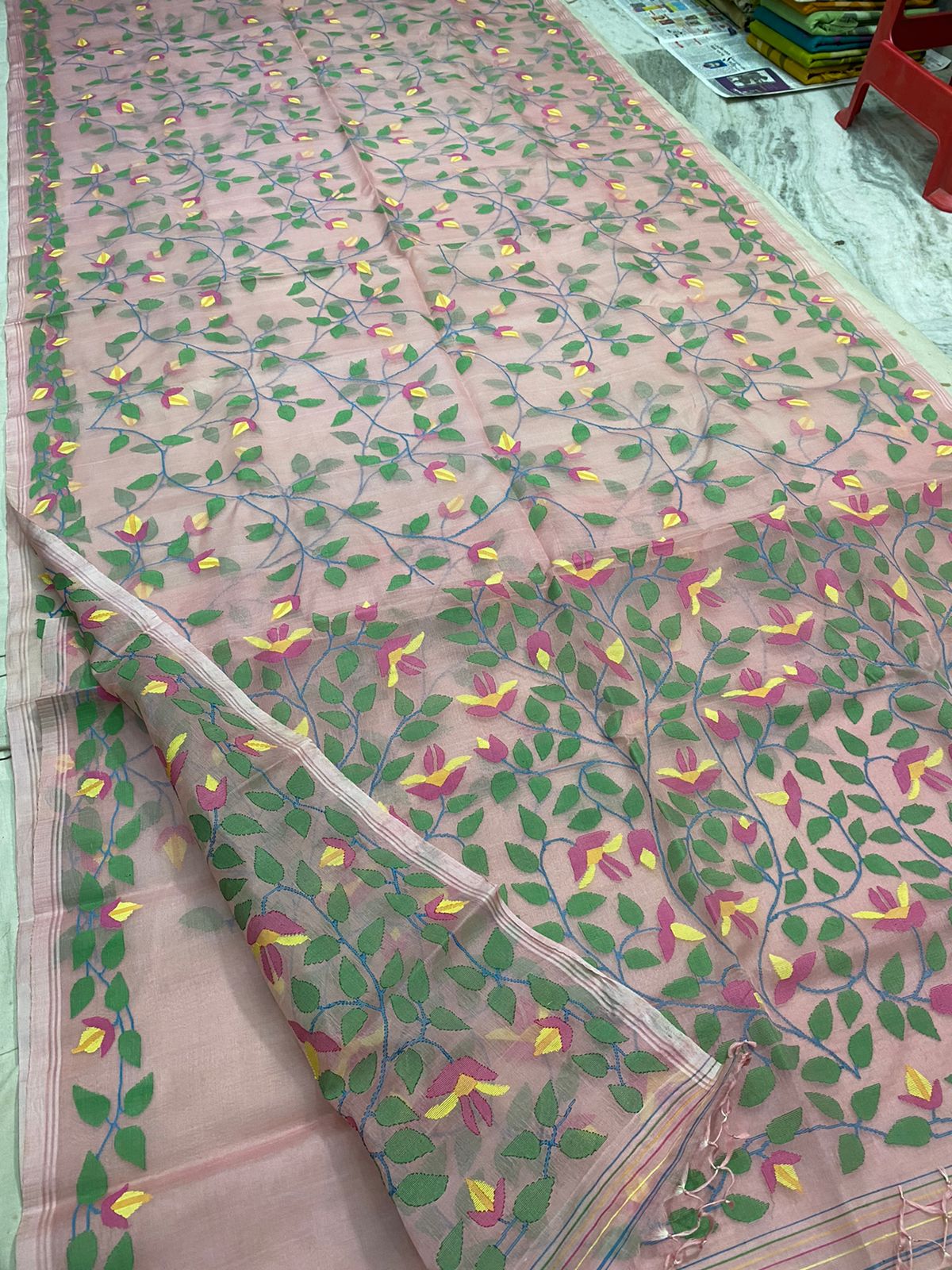 Rangana jamdani saree - Saffronfashionindia