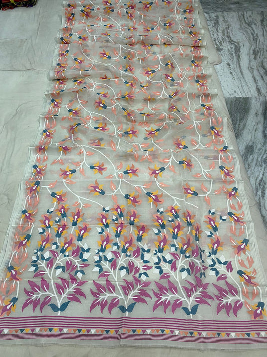 Ravaiz tantuj jamdani saree - Saffronfashionindia