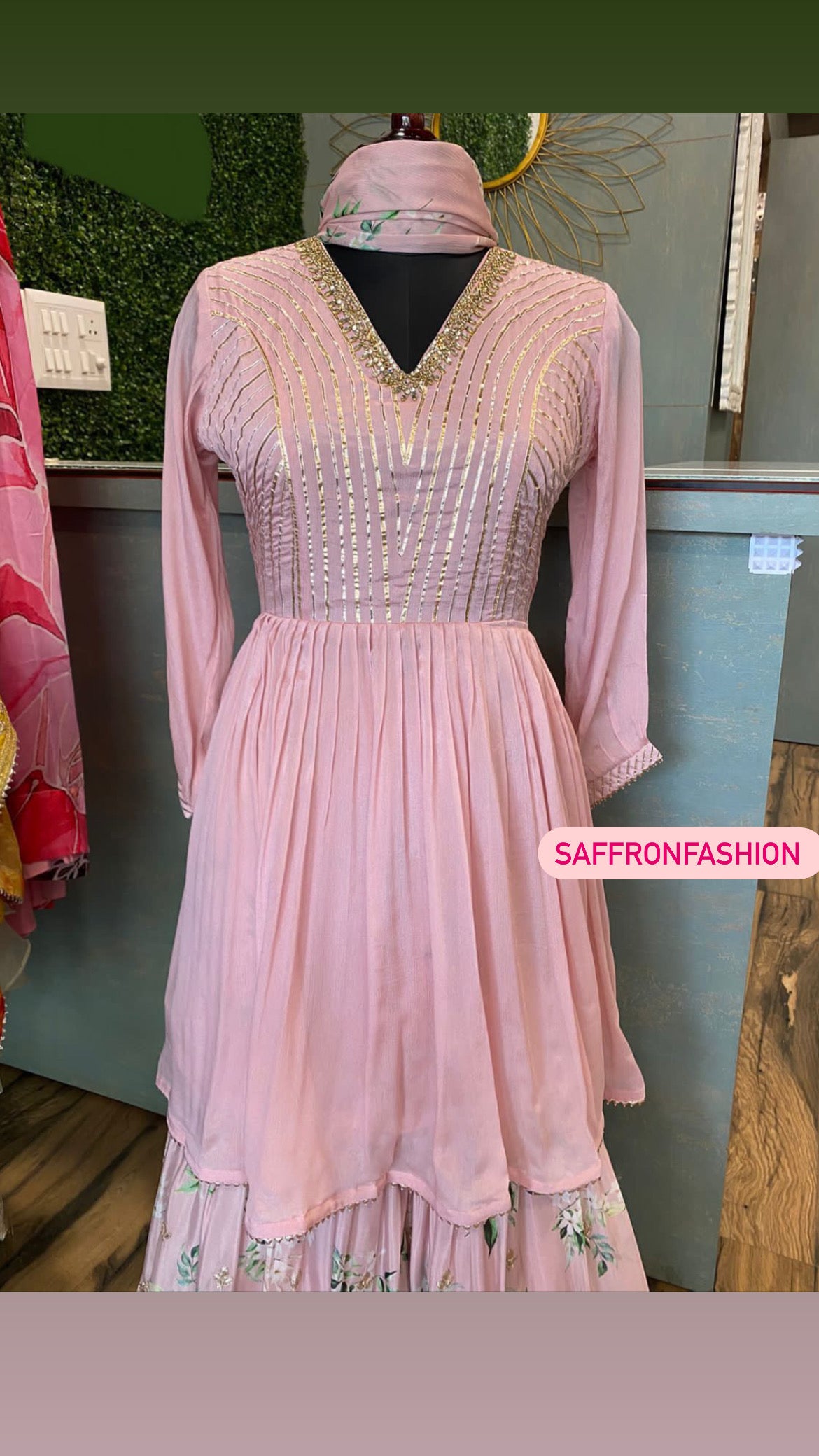 Vanshika peplum gotta dress - Saffronfashionindia