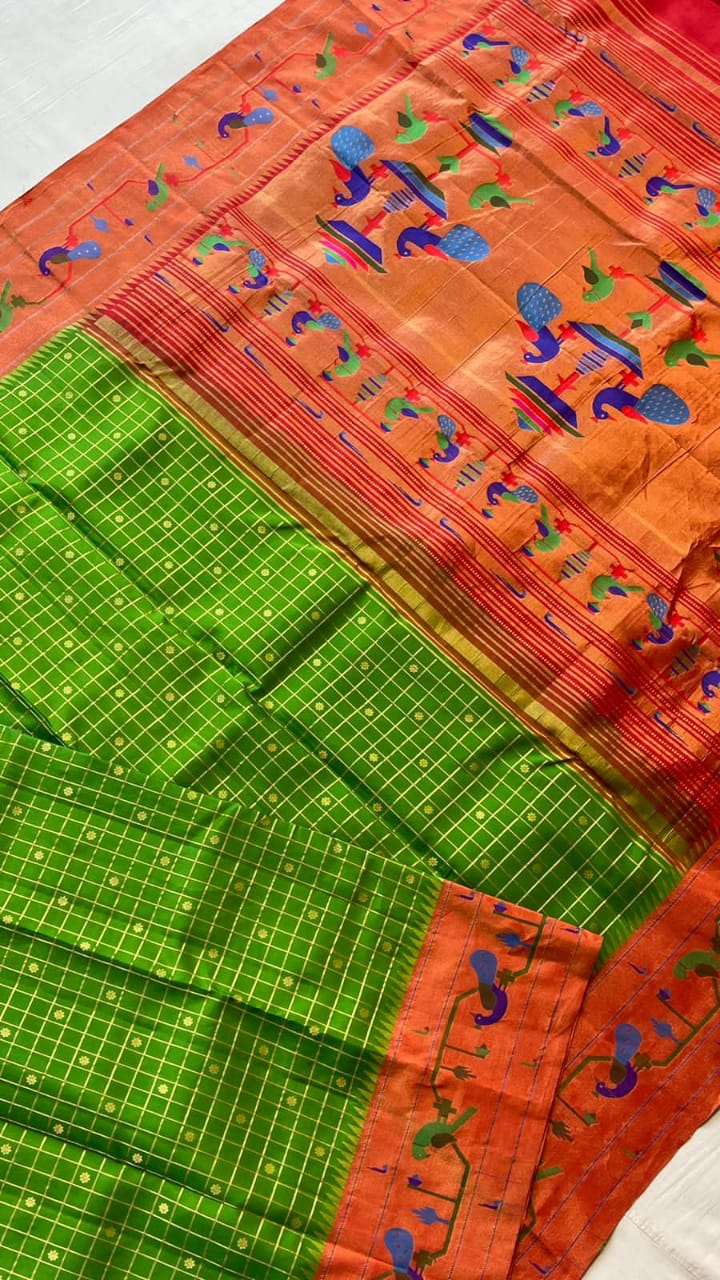 Paithani inspired gadwal saree - Saffronfashionindia