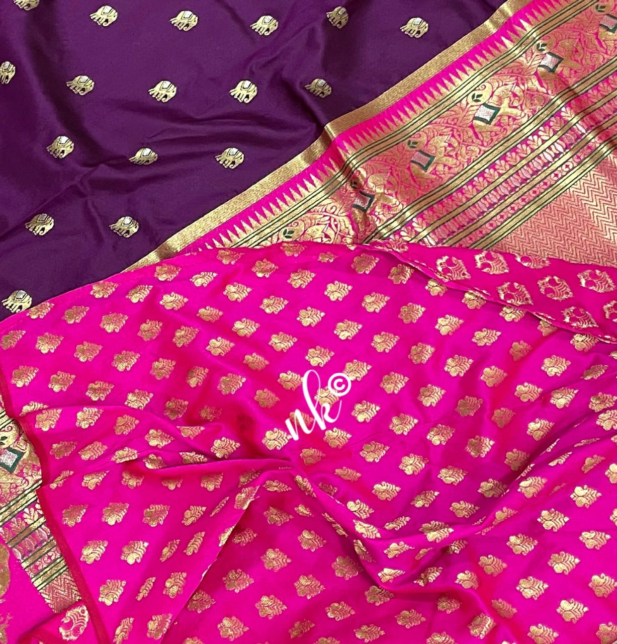 Gadwal banarsi saree - Saffronfashionindia