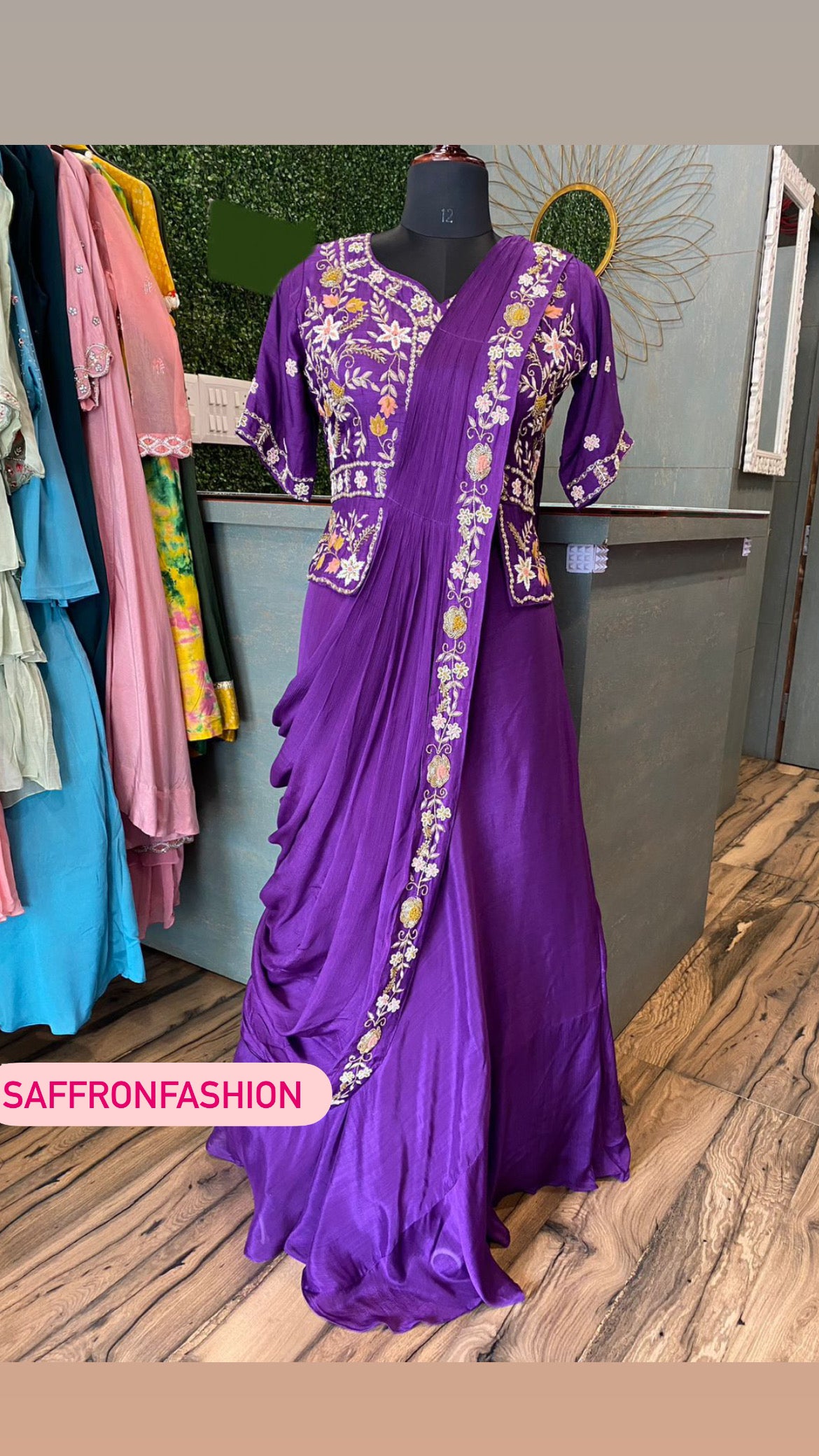 Pari peplum styled dress - Saffronfashionindia