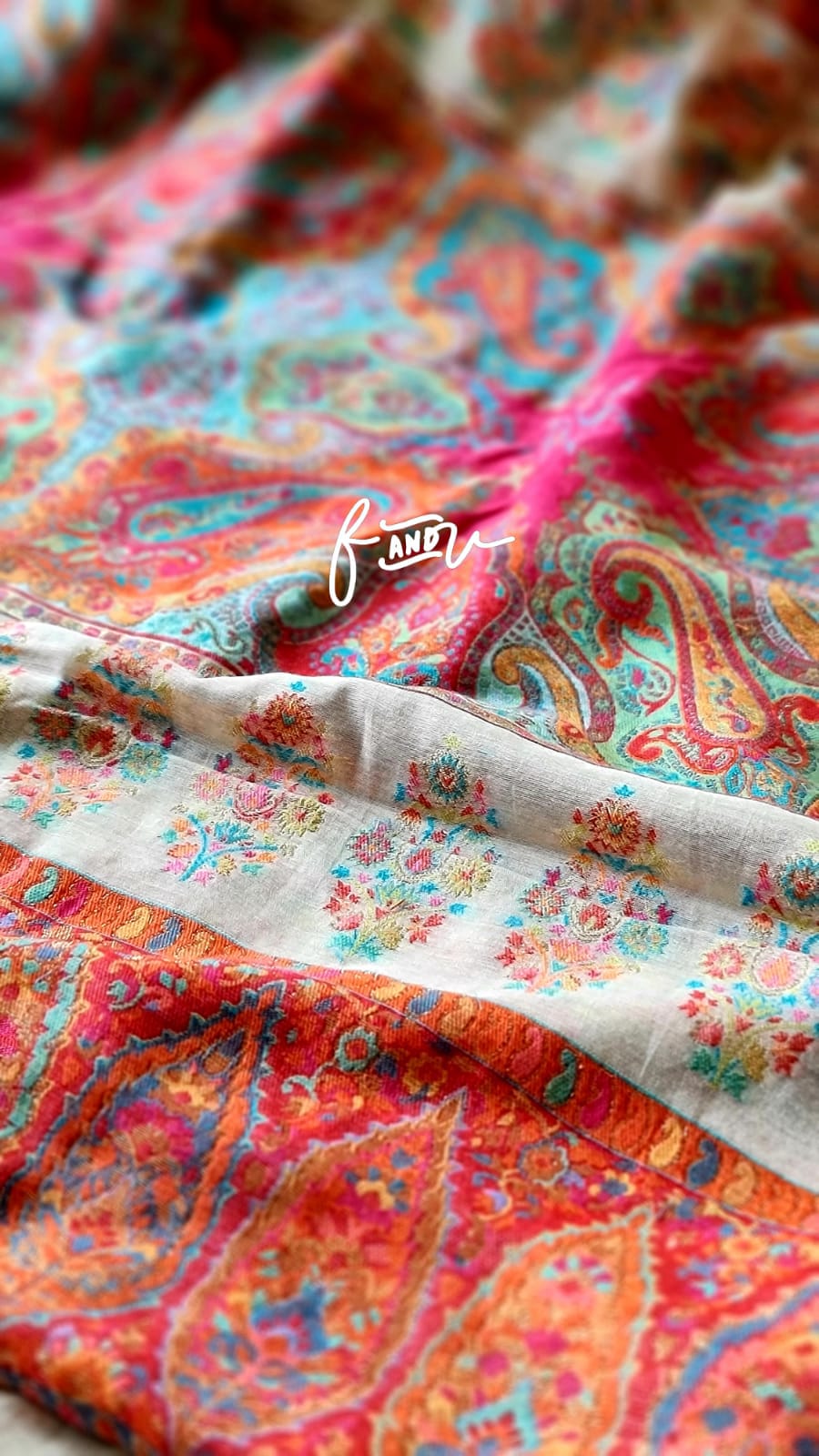 Kashmiri inspired Kani silk saree - Saffronfashionindia