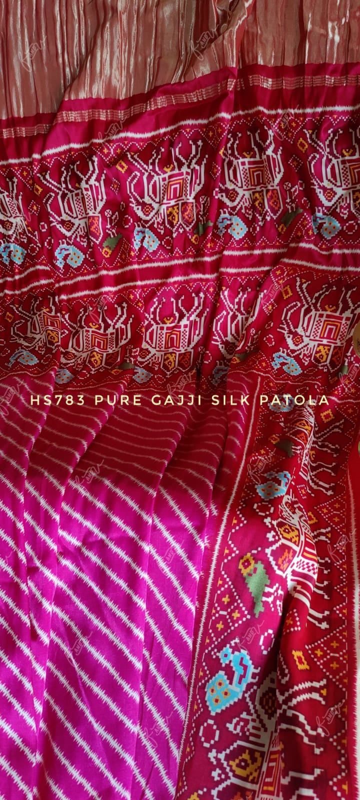 Suhana gajji silk patola saree - Saffronfashionindia
