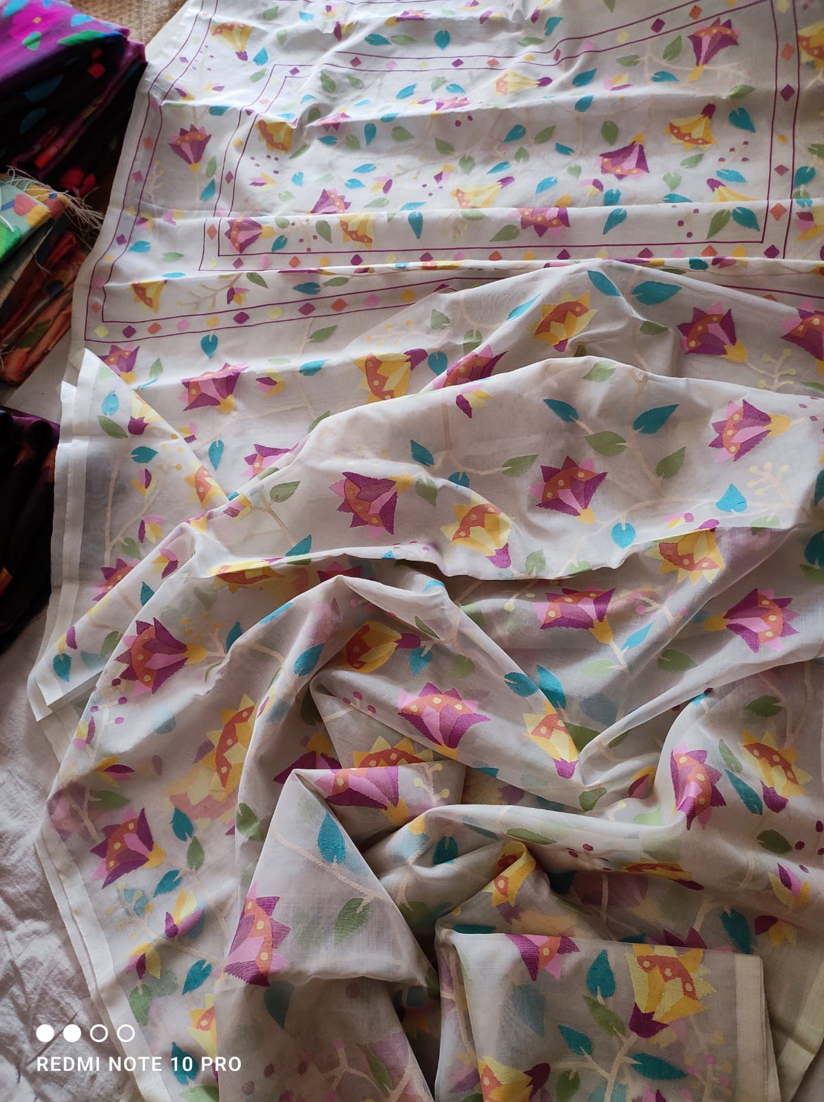 Rivaaz tantuj jamdani saree - Saffronfashionindia