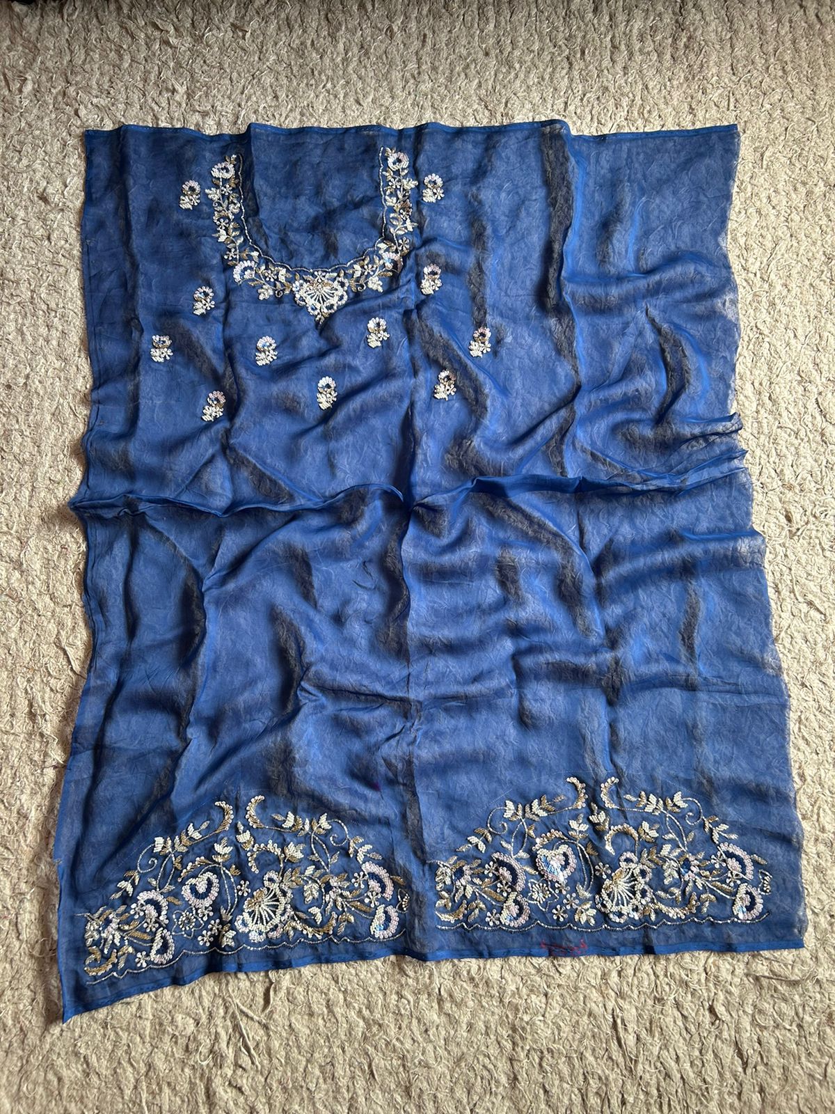 Trending organza silk saree - Saffronfashionindia