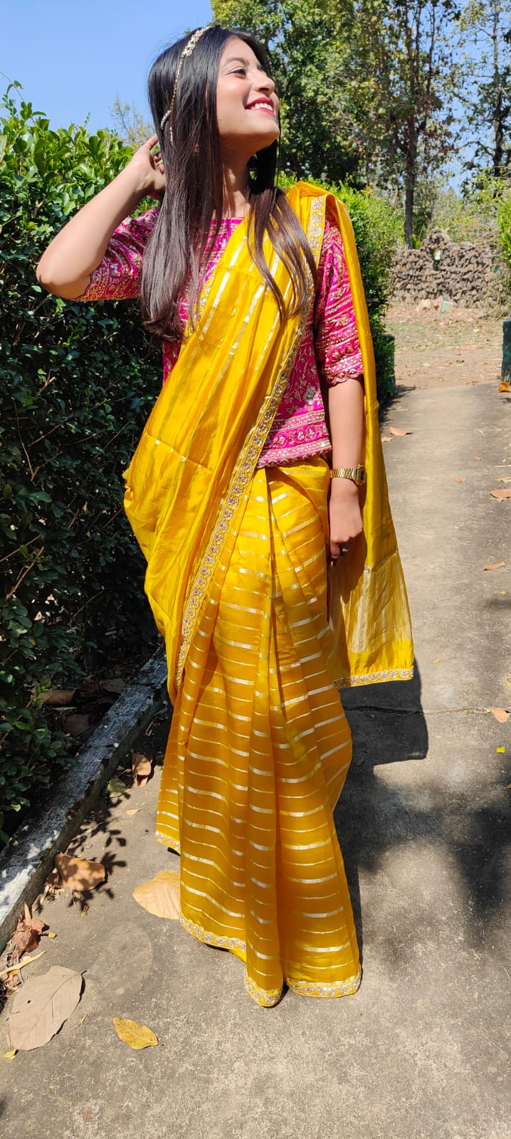 Arizona handloom  kora saree - Saffronfashionindia