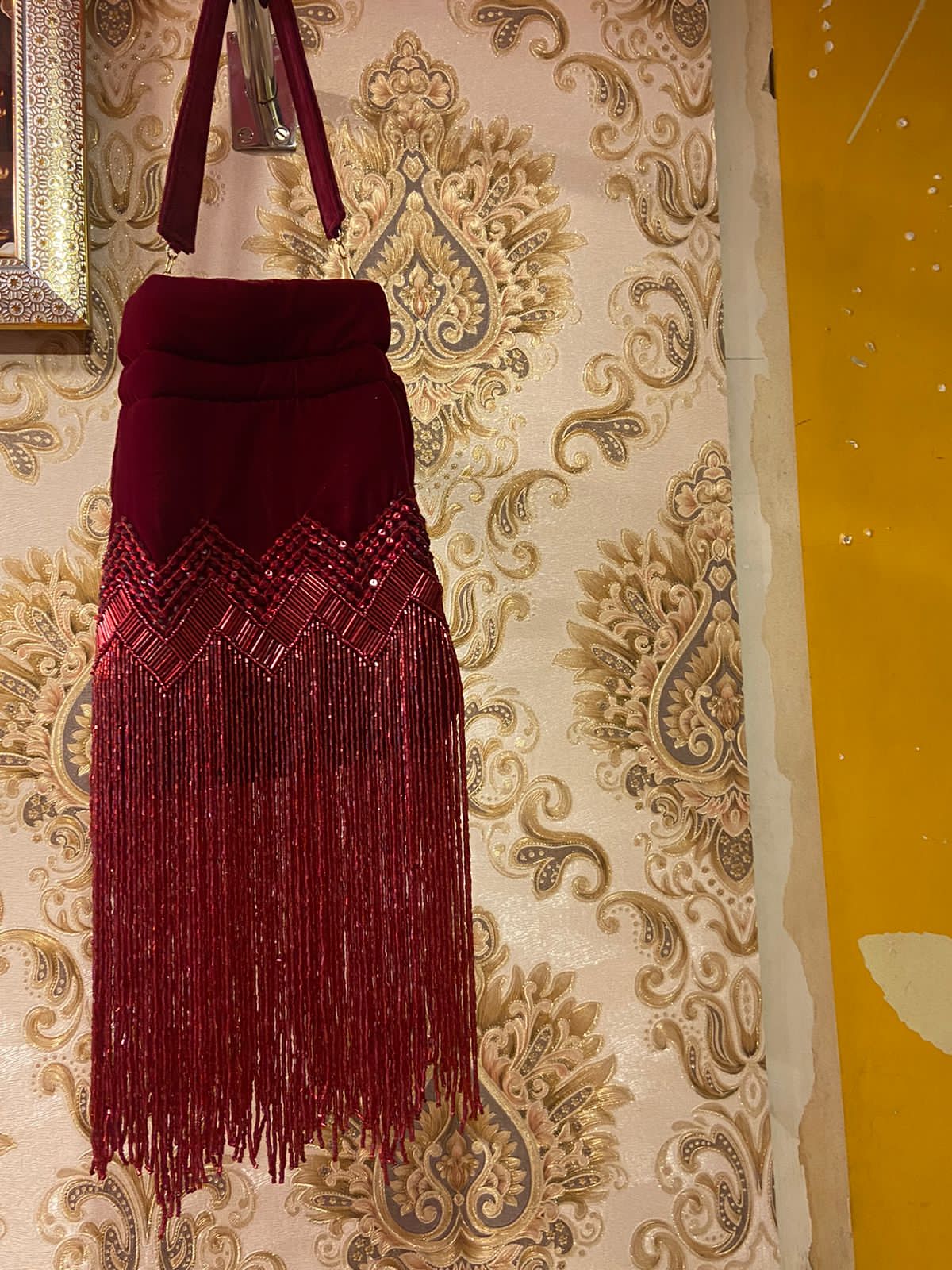 Maroon sexy hot potli bridal potli bridesmaid potlis - Saffronfashionindia