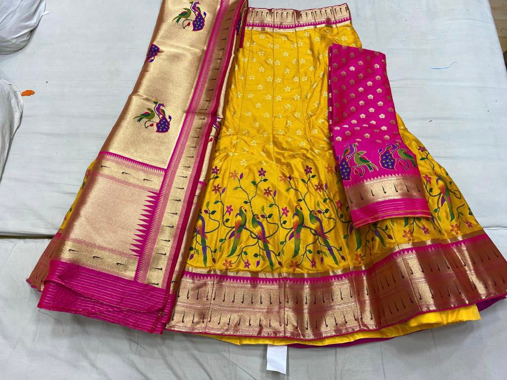 Meenakari Paithani lehangas - Saffronfashionindia