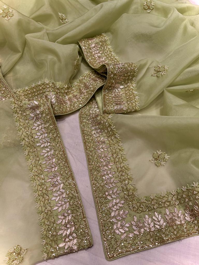 Rivaaz gottapatti saree/Pearl saree - Saffronfashionindia