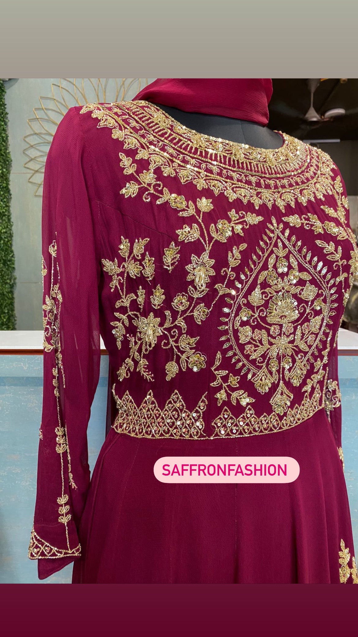 Radhe gorgette dress - Saffronfashionindia