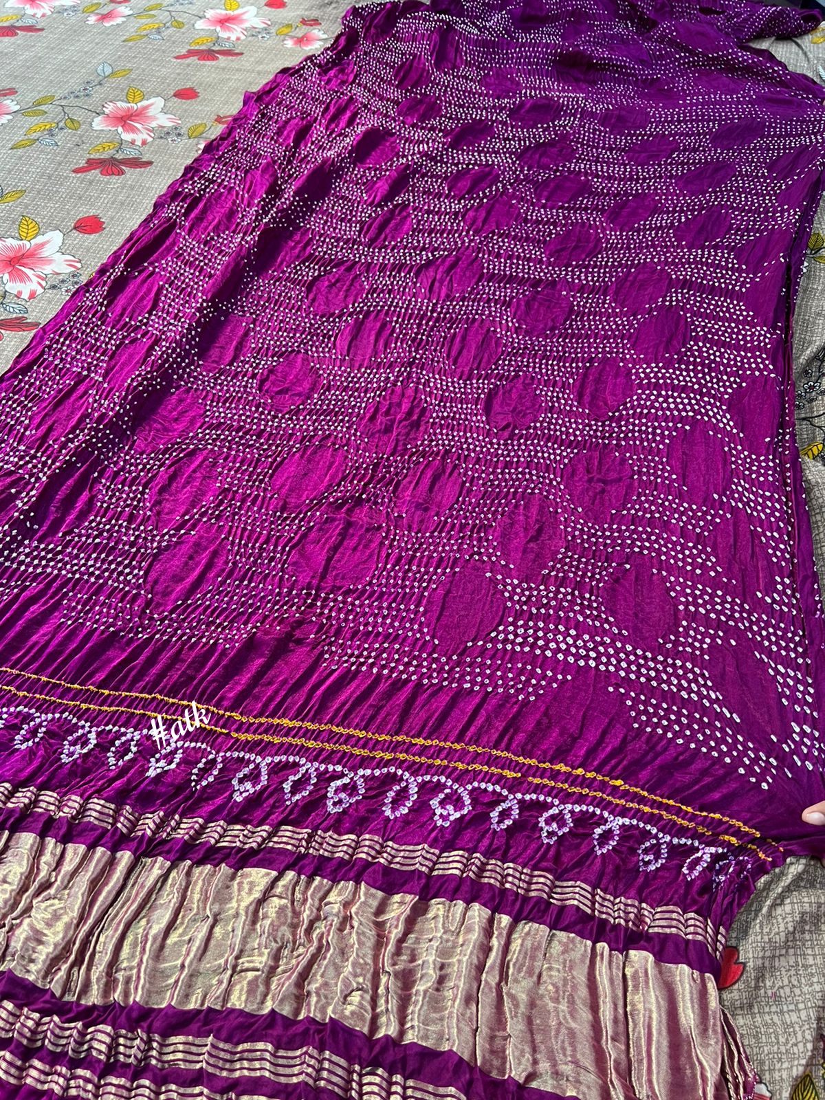 Rai silk bandhej dupatta - Saffronfashionindia