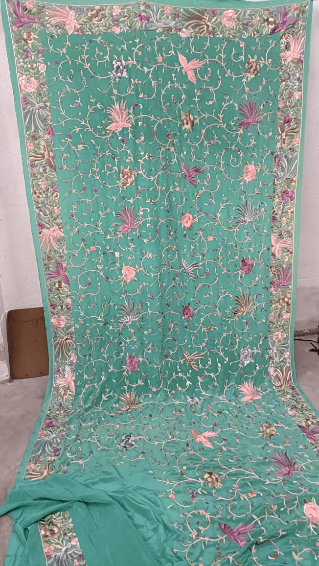 Arvika Parsi gara saree - Saffronfashionindia