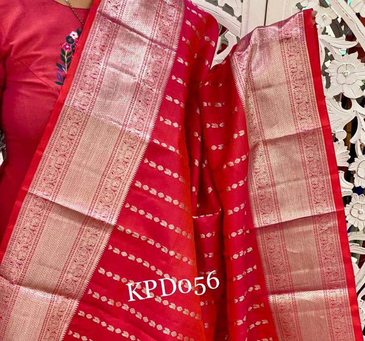 Beautiful kanchi Kanchipuram dupatta - Saffronfashionindia