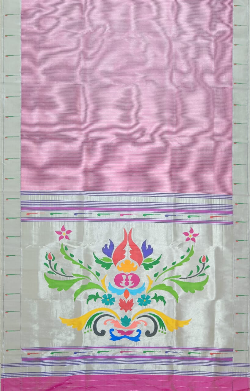 Muniya Paithani silk saree - Saffronfashionindia
